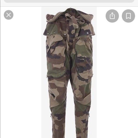 LOOKING FOR Faith Connexion Camo paper bag pants - Picture 2 of 3